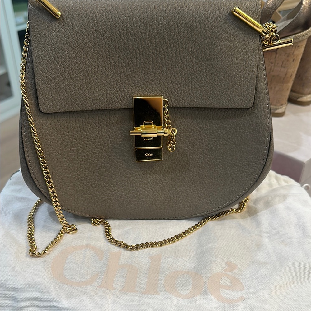See By Chloe Gray Gold Crossbody Bag